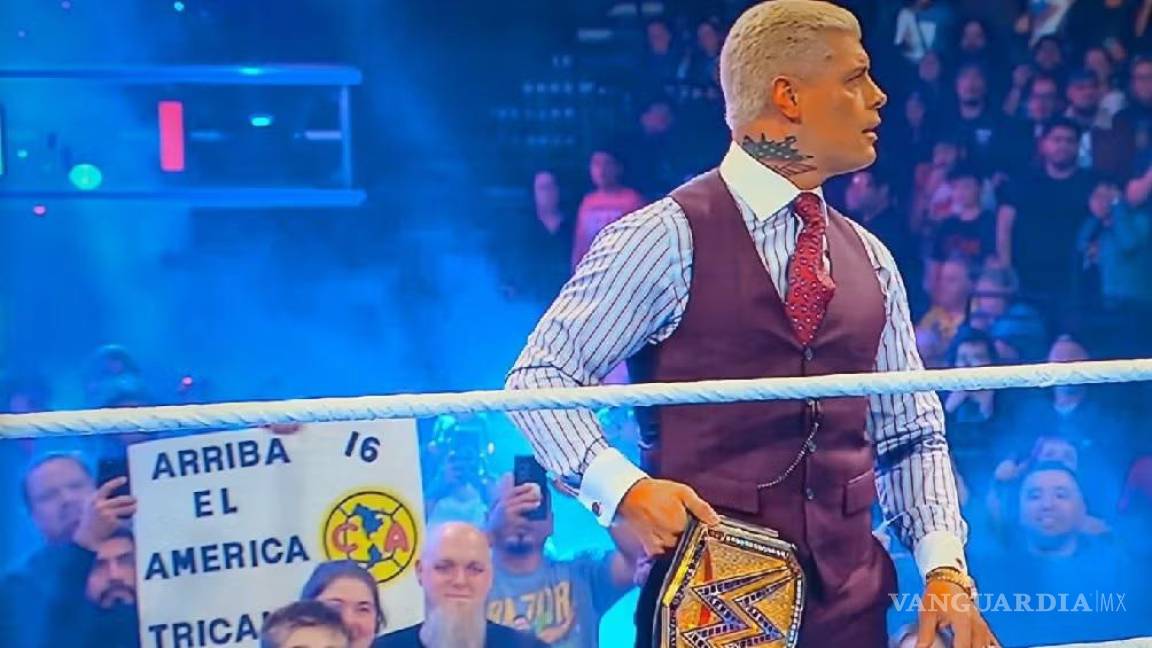 ¿América en la WWE? Letrero del Tricampeón aparece en SmackDown ¡con Cody Rhodes!