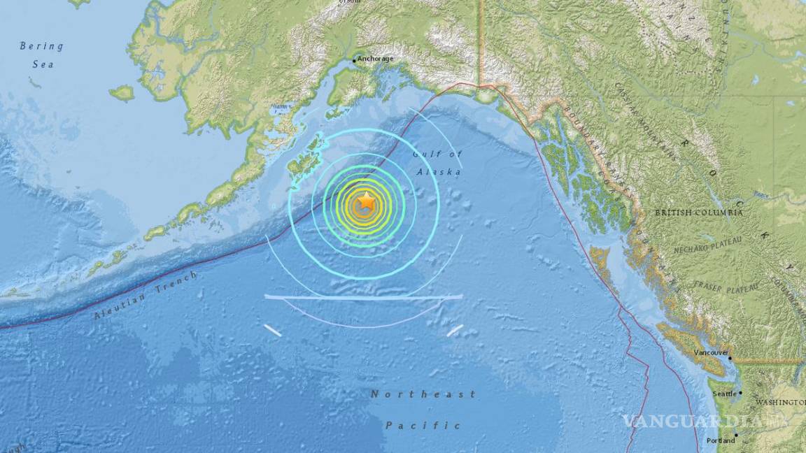 Cancelan alerta de tsunami tras fuerte terremoto de 7.9 en Alaska