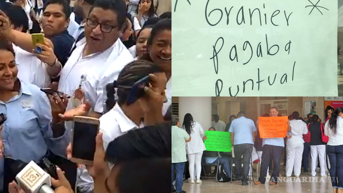 'Granier pagaba puntual', dicen trabajadores de la salud en Tabasco que exigen su aguinaldo