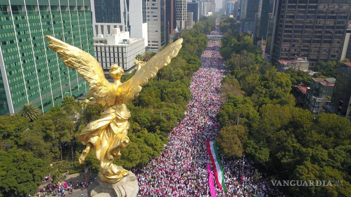 Sólo 12 mil asistieron a marcha en defensa del INE, asegura Batres; fueron más de 200 mil: organizadores