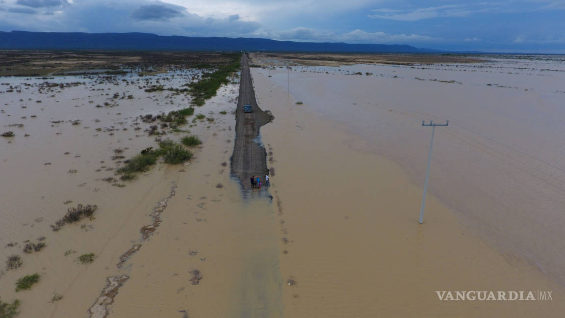 $!Inundados cinco ejidos del municipio coahuilense General Cepeda