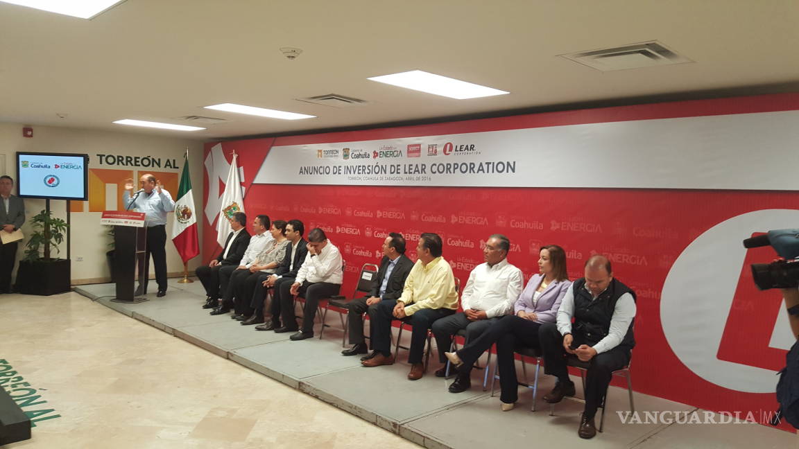 Invertirá Lear Corporation más de mil millones de pesos en Coahuila