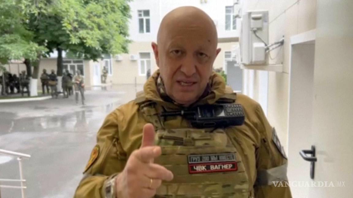 $!Yevgeny Prigozhin, propietario de la compañía militar Wagner Group, da una declaración en video en Rostov-on-Don, Rusia.