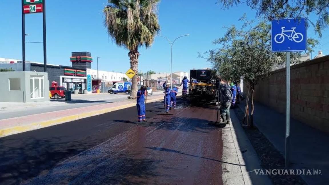 En enero se han cubierto 11 mil metros cuadrados de pavimento en Torreón