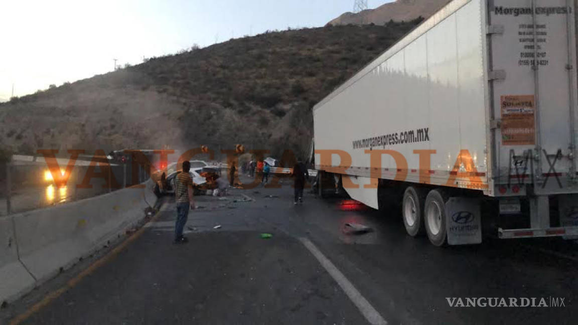 Accidente en la carretera 57, tramo Los Chorros, causa cierre y congestionamiento vial