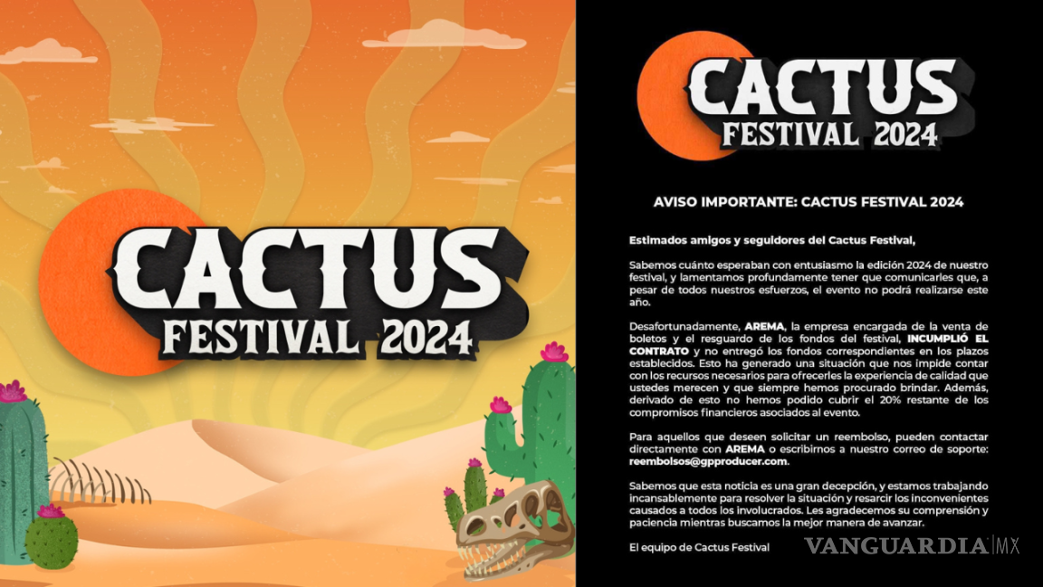 ¡Es oficial! Se CANCELA Cactus Festival 2024; conoce todos los detalles