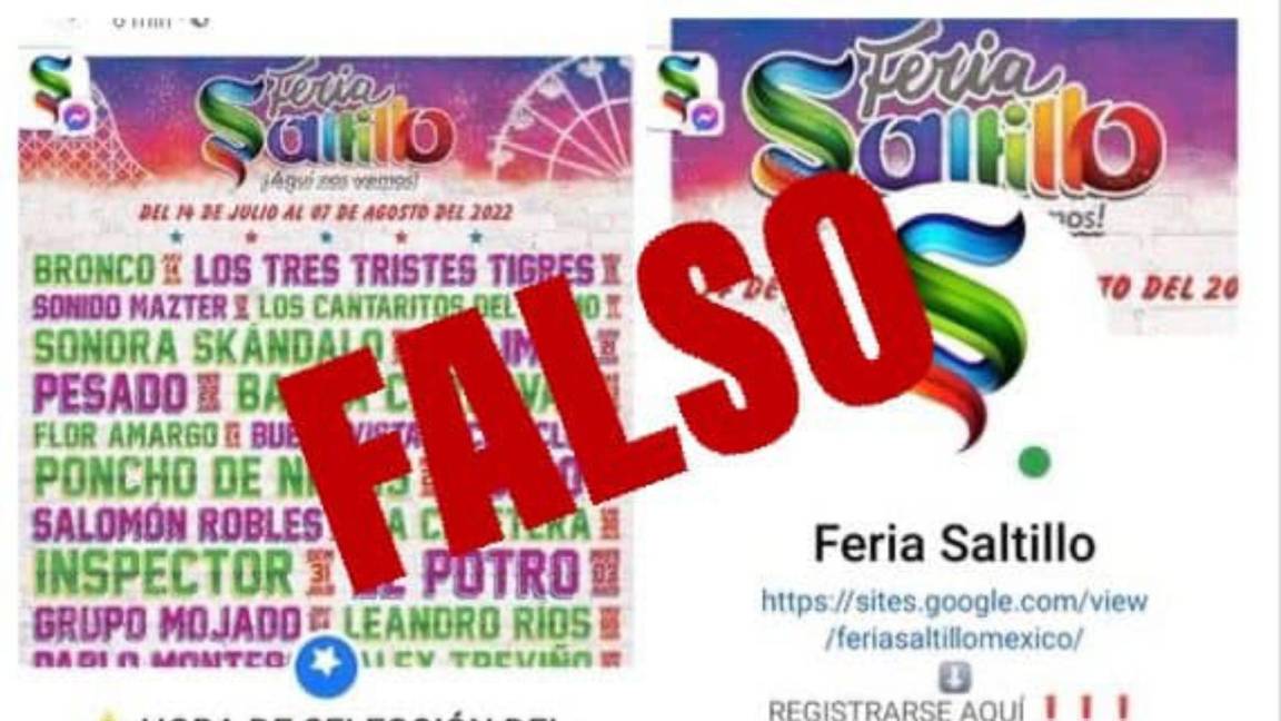 Alerta Feria Saltillo por perfil falso en Facebook que solicita datos personales
