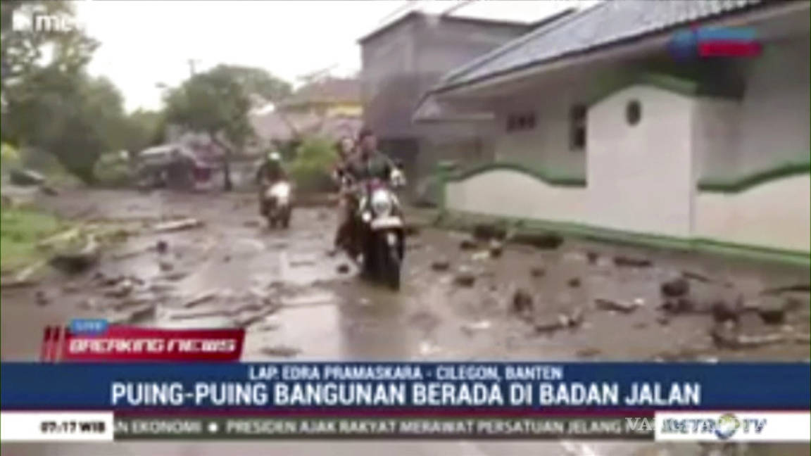 Tsunami impacta Indonesia y deja al menos 43 muertos
