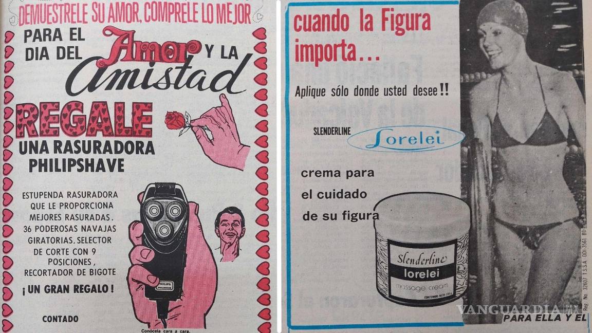 Saltillo: máquinas rasuradoras y cremas reductoras; así era la publicidad en los 80’s para el 14 de febrero