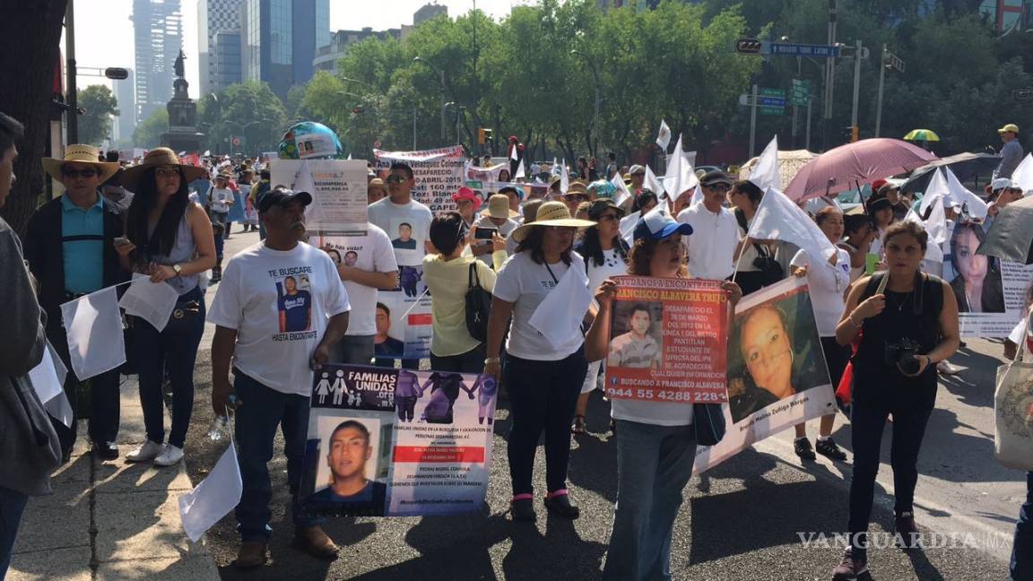 Madres de desaparecidos de Piedras Negras en la V Marcha de la Dignidad Nacional