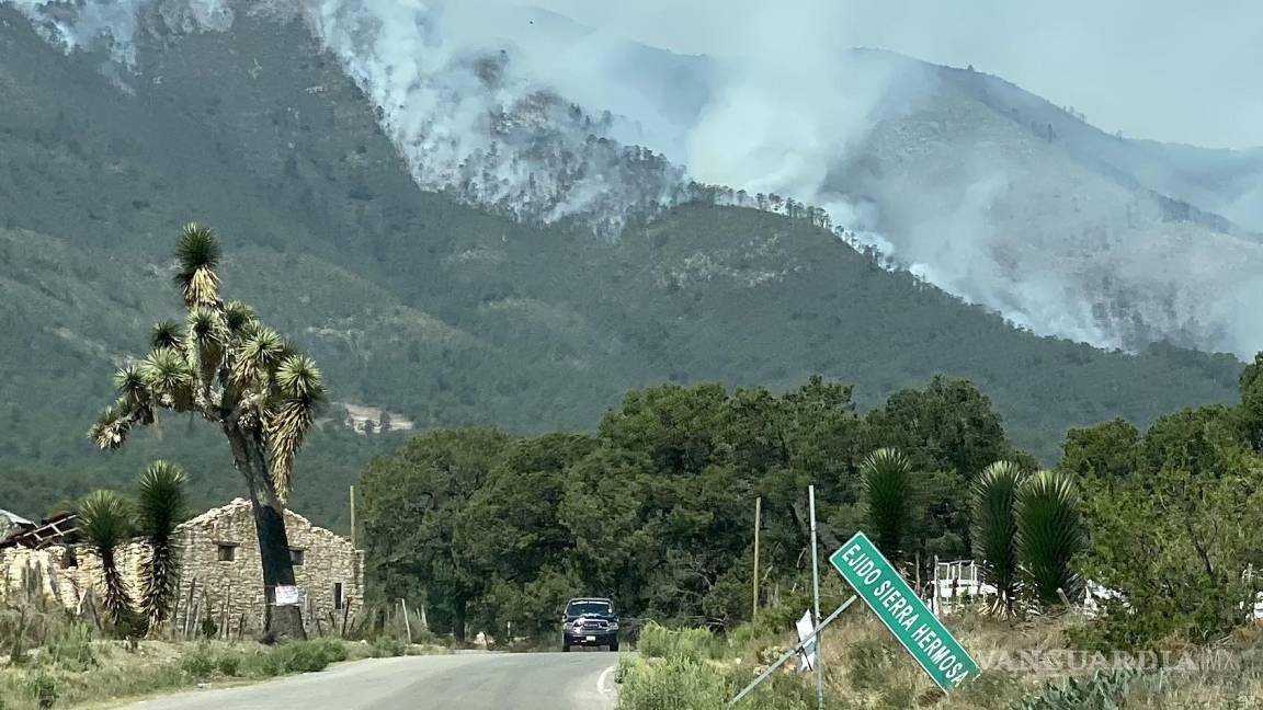 $!El Ejido Sierra Hermosa registró lluvias durante este domingo.