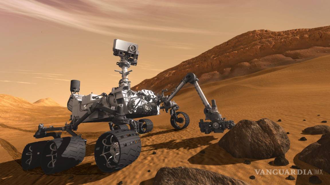$!Una representación artÌstica en donde se observa al robot explorador Curiosity.
