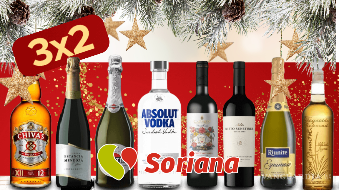 Soriana lanza un 3x2 para las fiestas decembrinas con descuentos en vinos y licores