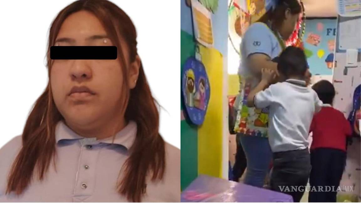 Detienen a maestra que fue grabada maltratando a niños en centro escolar de Edomex