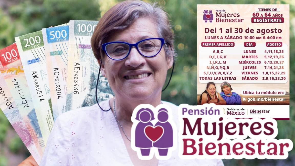 Pensión Mujeres Bienestar 2025: calendario oficial de registro para cobrar 3 mil pesos bimestrales
