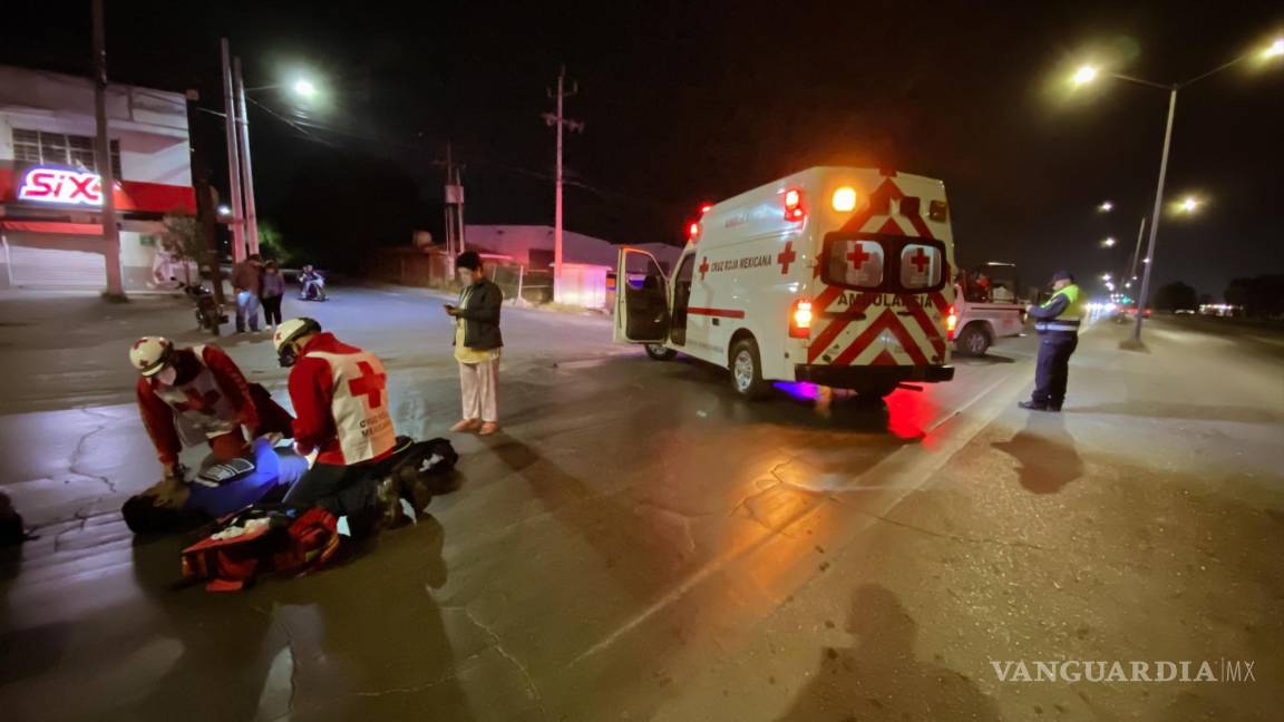 Saltillo: motociclista sufre fractura tras ser impactado por un conductor ebrio