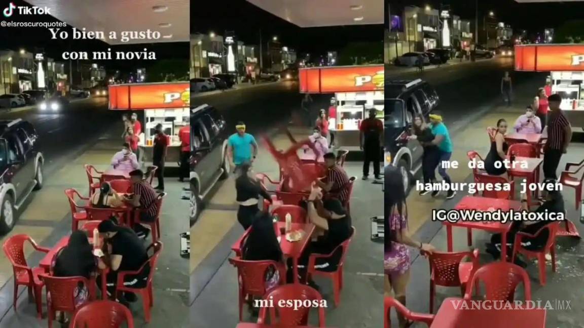 Mujer confronta a su esposo con su ‘novia’ en puesto de comida, video se viraliza en TikTok