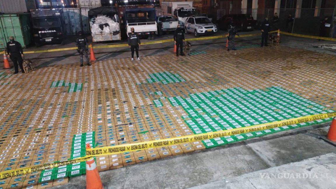 Ecuador asegura otro cargamento de cocaína que sería enviado a México, son más de seis toneladas