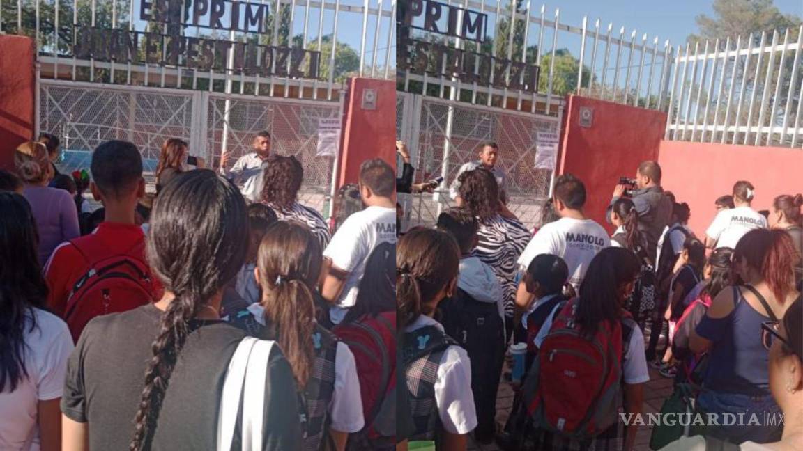 Cierran escuela primaria Enrique Pestalozzi en Zona Centro de Saltillo por falta de agua y otros servicios