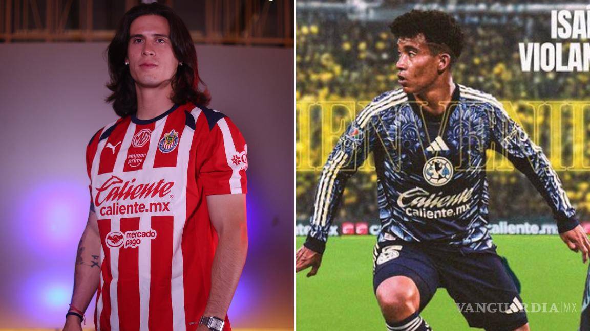 América y Chivas presentan a sus refuerzos para el Apertura 2025: Isaías Violante y Diego Campillo