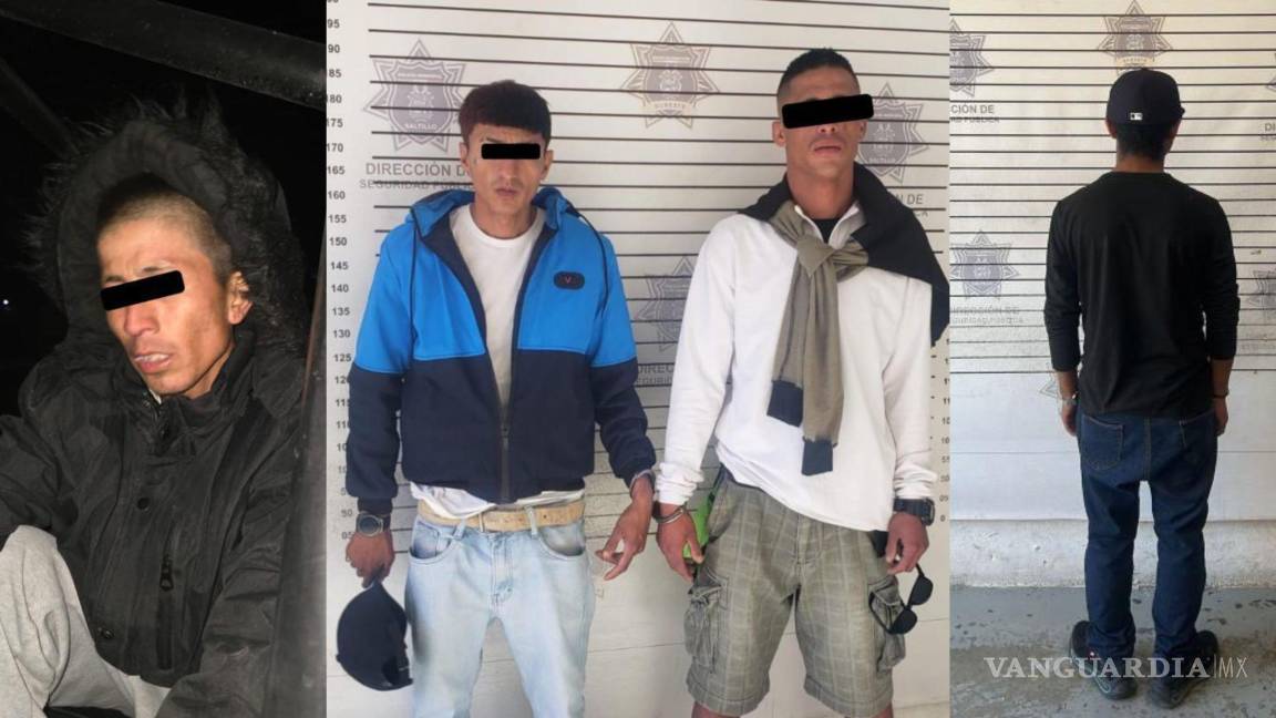 Detienen en Saltillo a cuatro presuntos ladrones de comercios