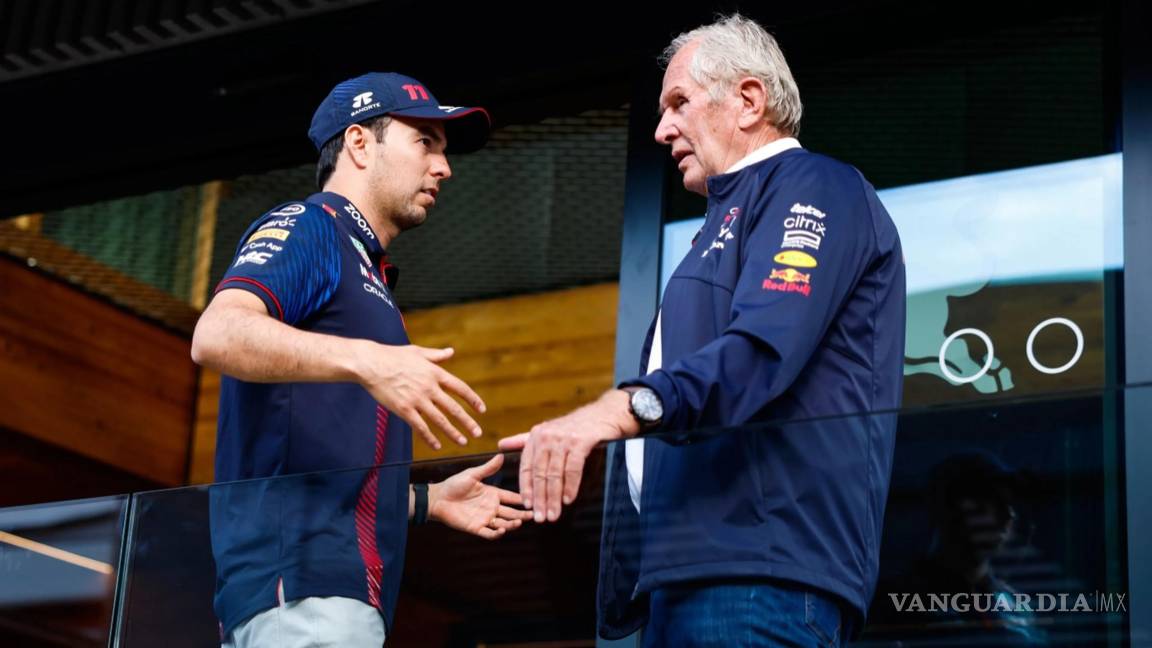Checo Pérez sorprende y defiende a Helmut Marko: ‘son dos personas distintas’