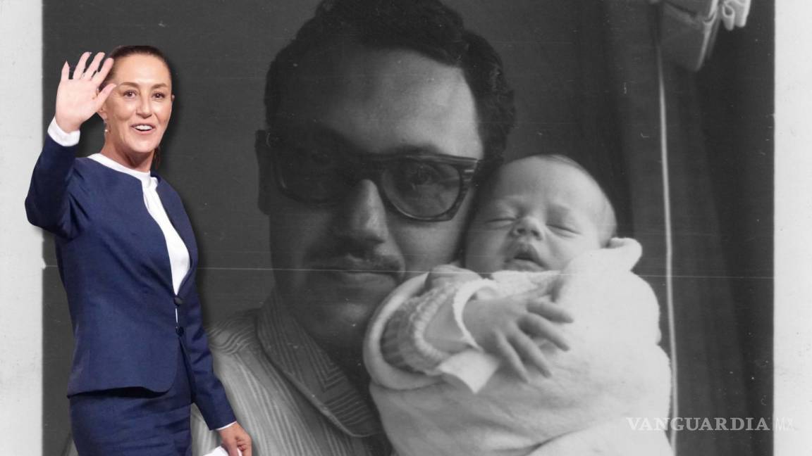 Claudia Sheinbaum publica tierna foto de su papá y ella de bebé por el Día del Padre