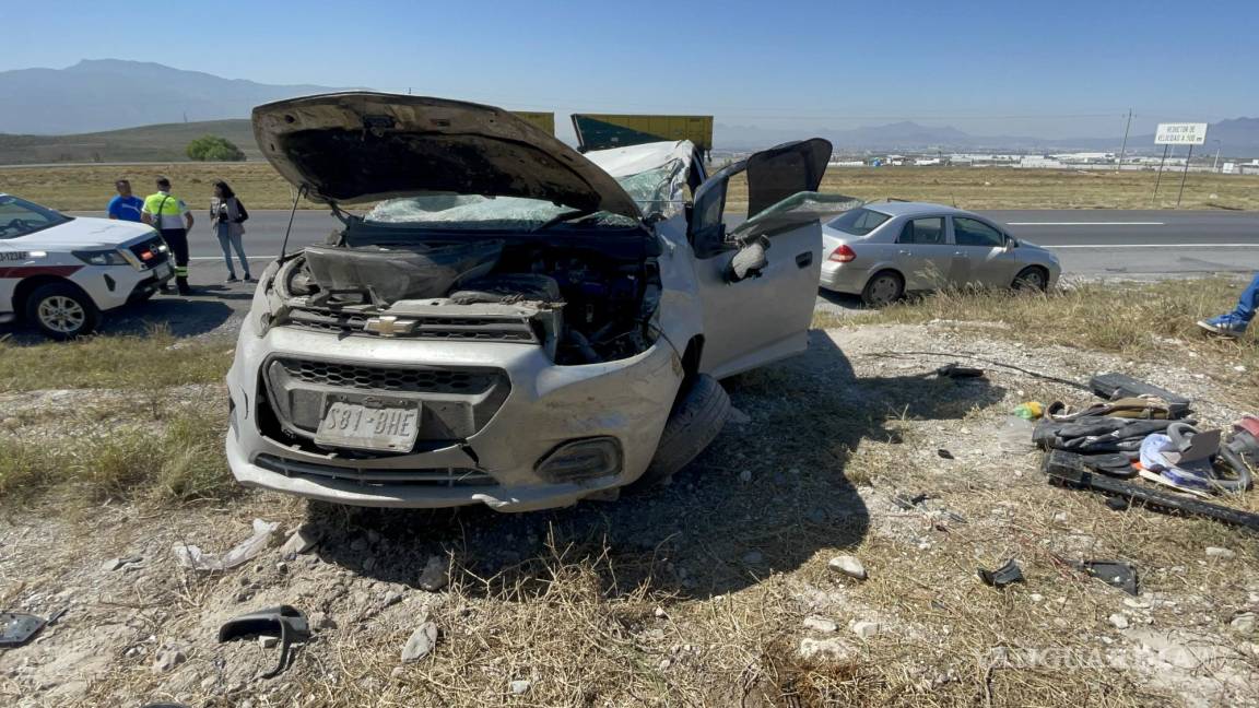 ¡Se salva de milagro! Dormita y vuelca en la carretera a Carbonera