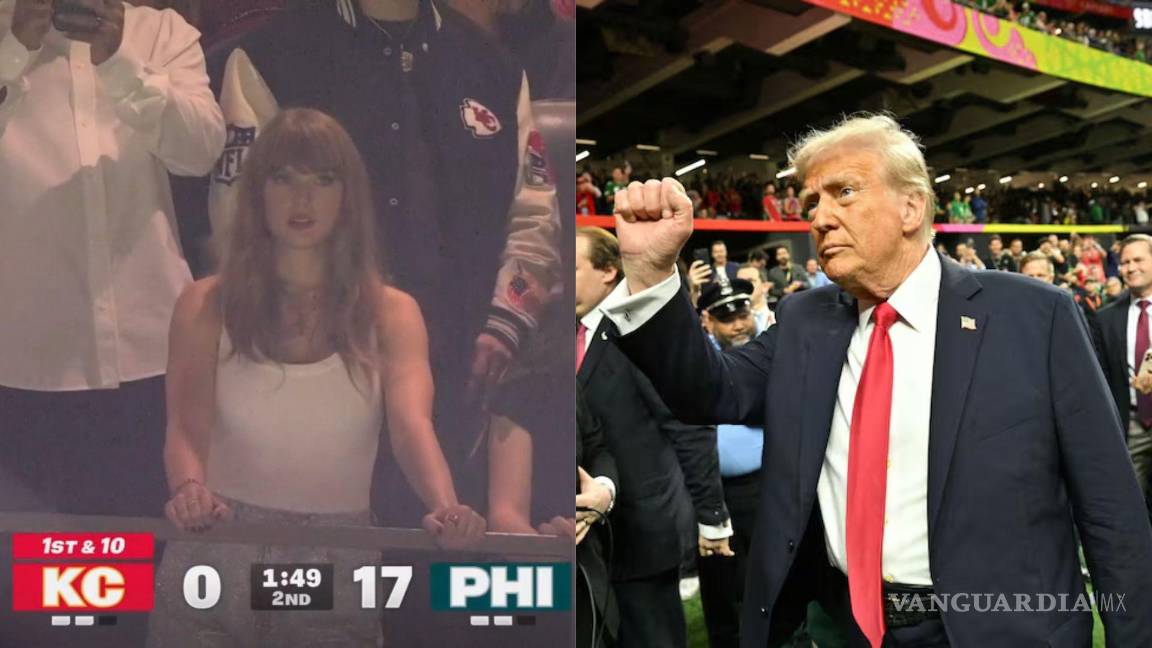 ¡Qué incómodo! Abuchean a Taylor Swift y a Donald Trump durante el Super Bowl LIX