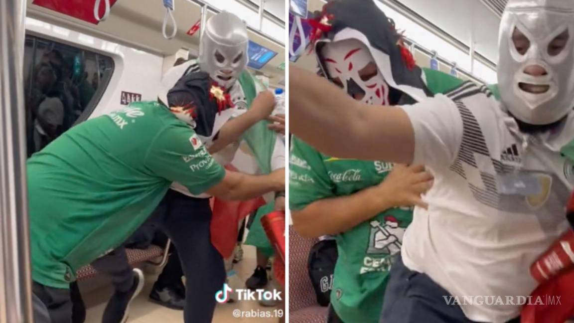 Mexicanos protagonizan función de lucha libre en el metro de Qatar (video)