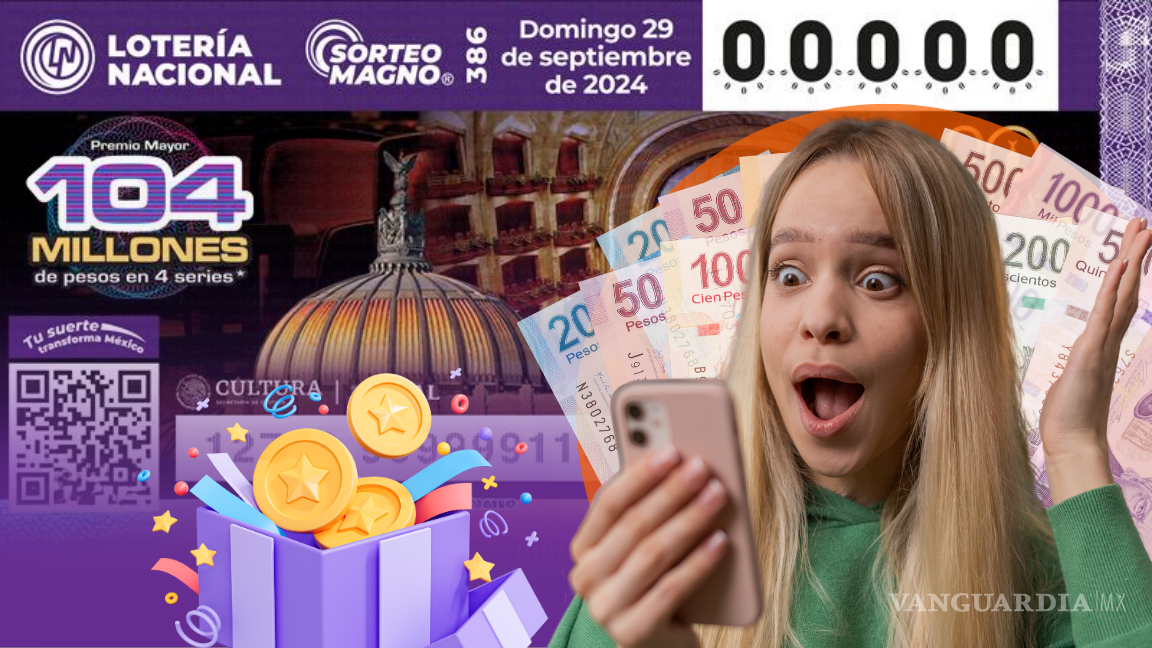 ¿Quién se llevó los 104 millones de pesos? RESULTADOS del Sorteo Magno 386 del domingo 29 de septiembre de la Lotería Nacional