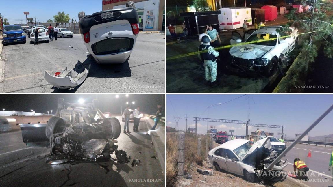 Caos en Saltillo el fin de semana, se registraron por lo menos 13 accidentes vehiculares