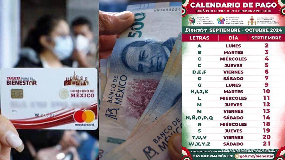 Pensión del Bienestar... ¿Qué apellidos reciben el pago de 6 mil pesos del 9 al 21 de septiembre, según el calendario?