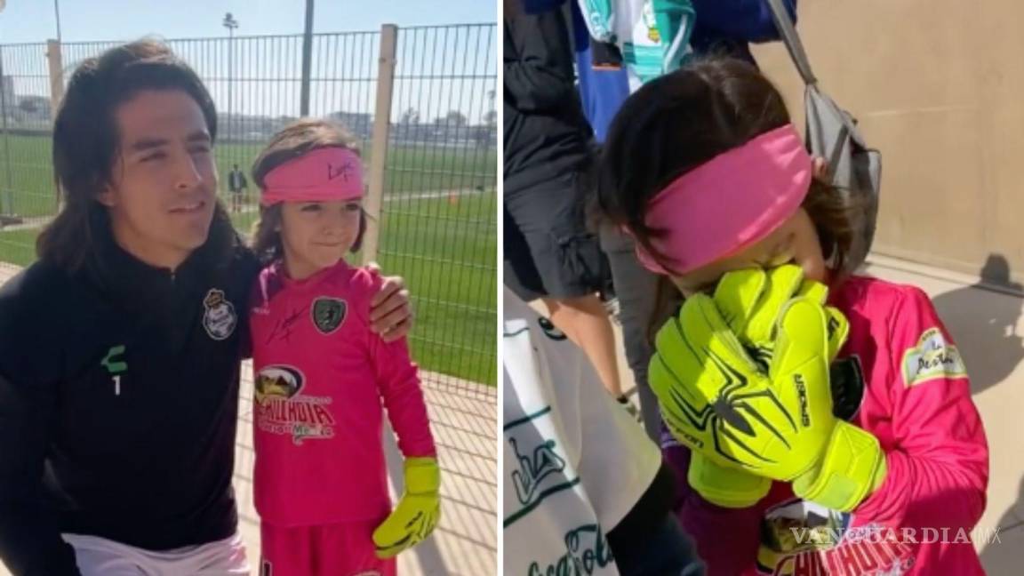 ‘Mini Acevedo’ cumple su sueño al conocer al portero del Santos Laguna en Torreón (video)