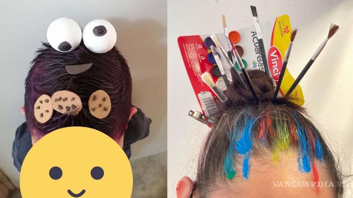 Los peinados más ‘locos’ de Saltillo; padres se lucen con creatividad por el Día del Niño