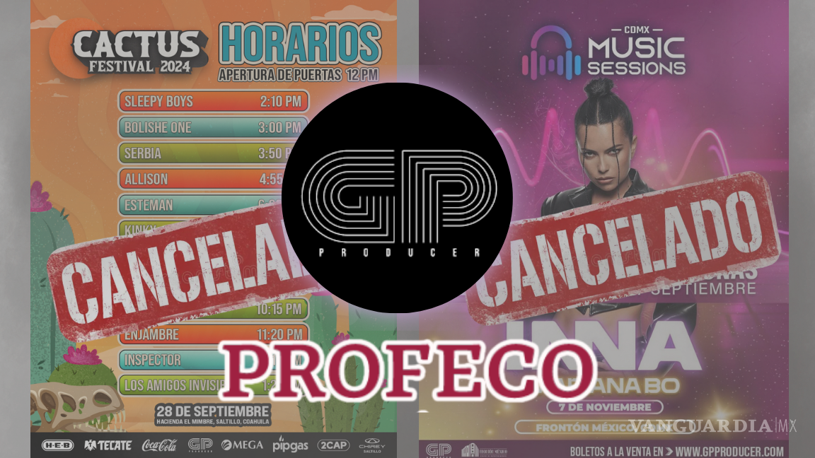 Profeco respalda a consumidores tras cancelación de conciertos de GP Producer; exige reembolsos y compensación