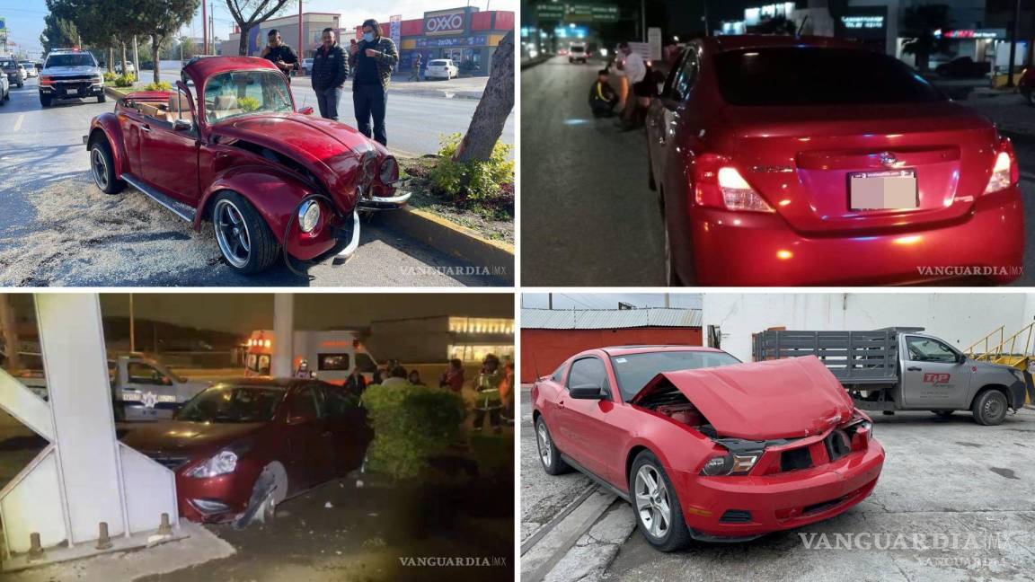 ¿Revive la ‘maldición’ de los autos rojos en Saltillo? En octubre van ocho accidentes con vehículos de ese color