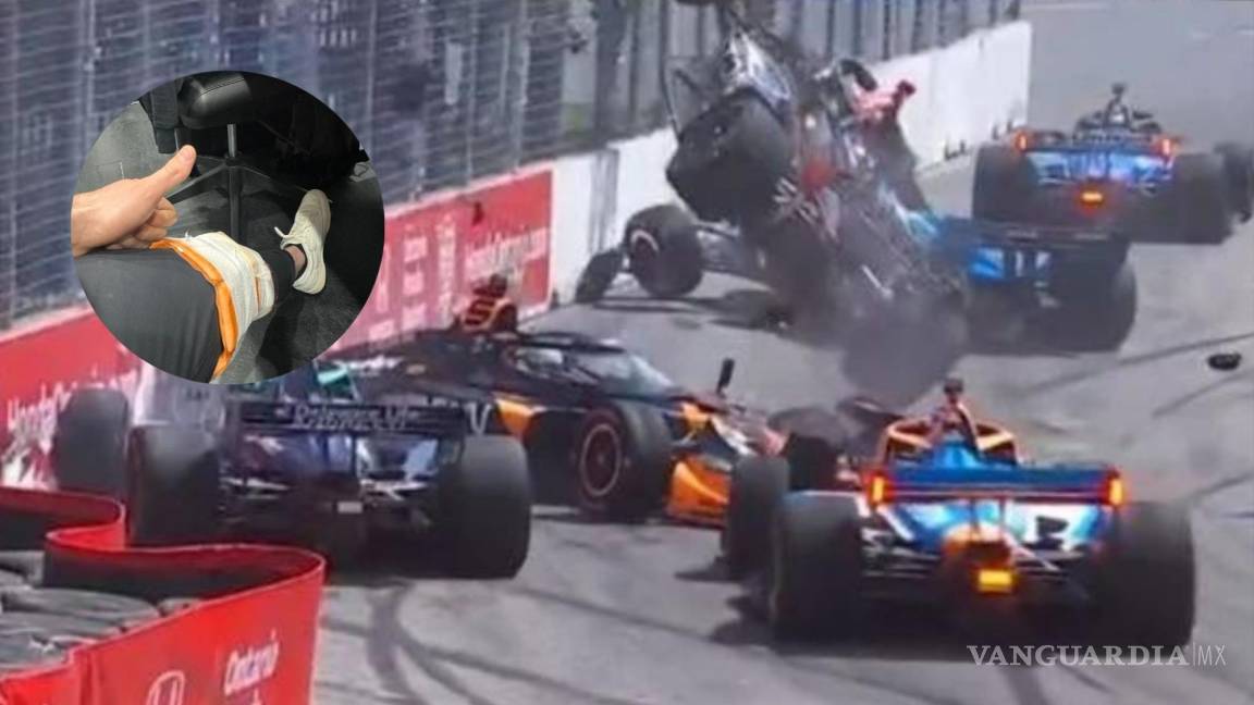 Pato O’Ward protagoniza accidente en plena remontada y desata el caos en la IndyCar de Toronto