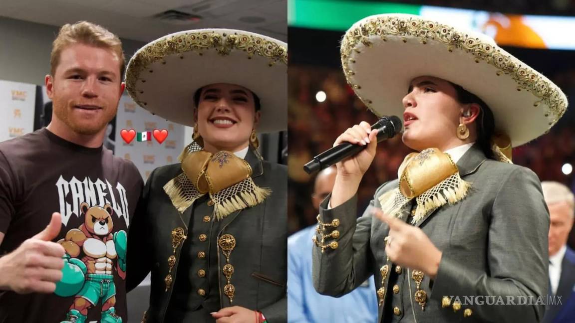 ‘Canelo’ Álvarez defiende a Camila Fernández tras error interpretando el Himno Nacional (Video)