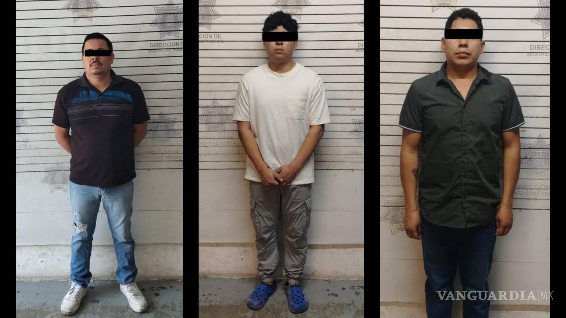 Detienen a tres por fraude y robo múltiple de vehículo en Saltillo
