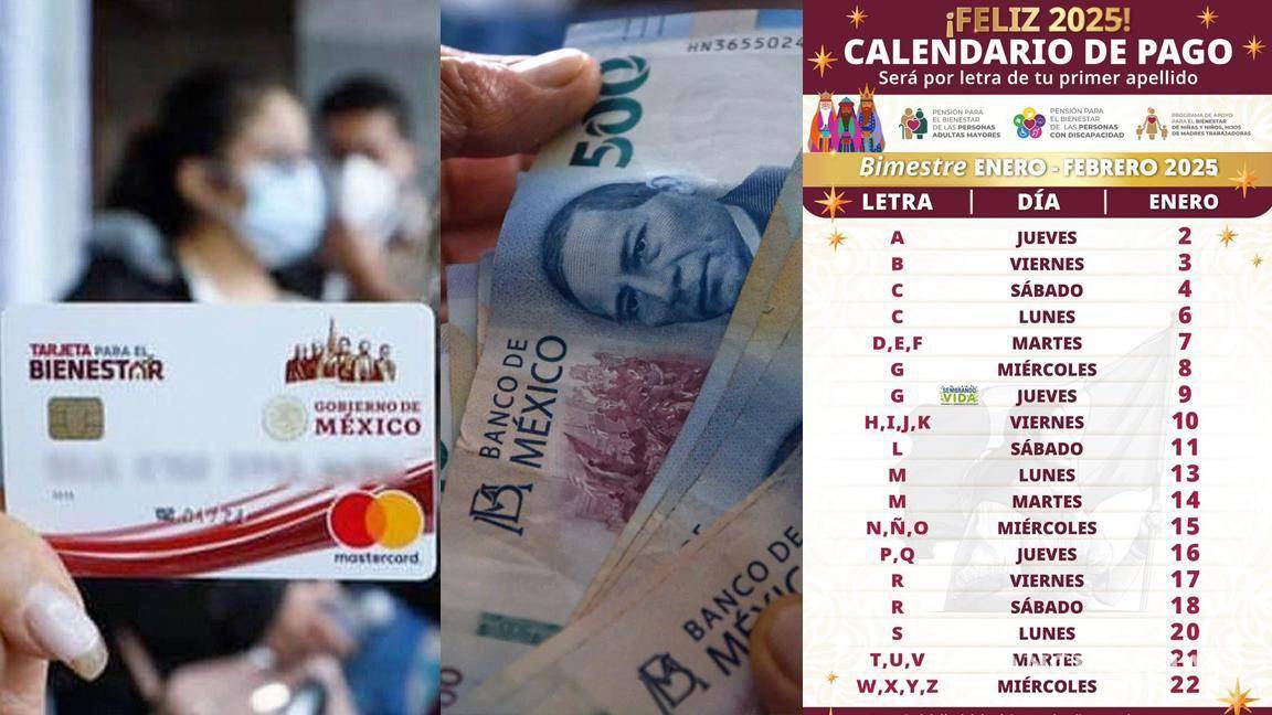 Pensión del Bienestar... Estos son los apellidos que recibe hoy su pago de 6 mil 200 pesos, según el calendario