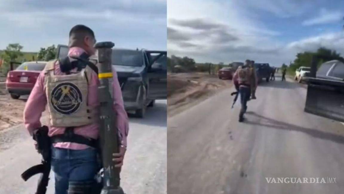 A plena luz del día, captan a sicario con lanzacohetes en Tamaulipas (video)