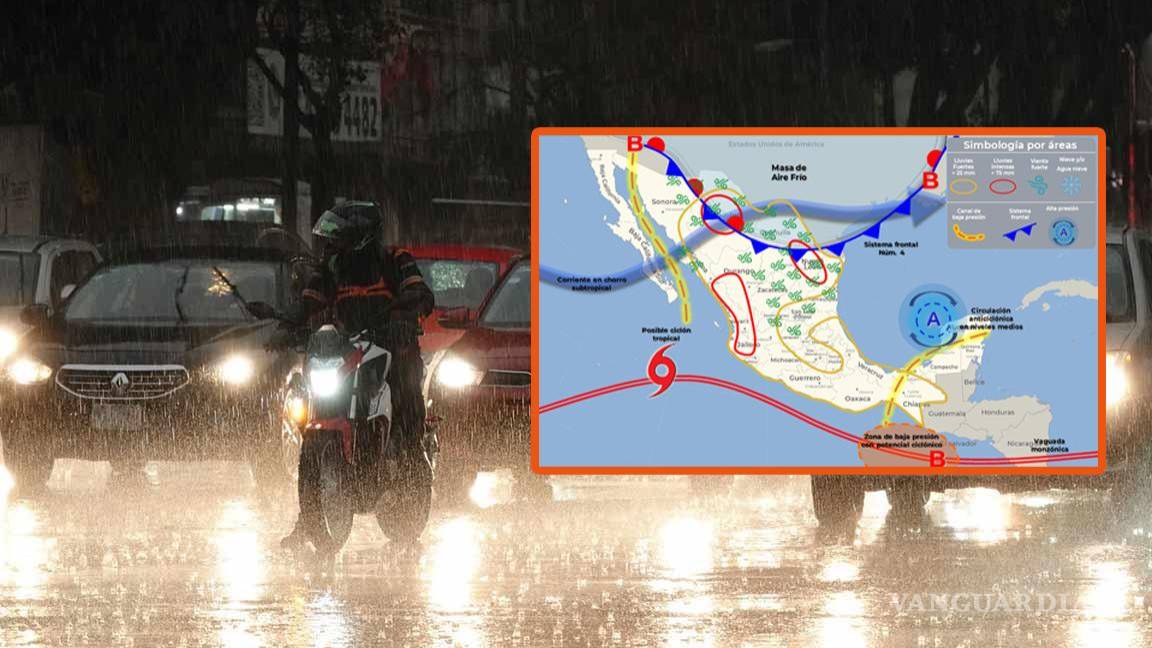 ¿Dónde hará frío y dónde lloverá?... Frente frío 4 y canales de baja presión azotarán a México con bajas temperaturas, lluvias y granizadas