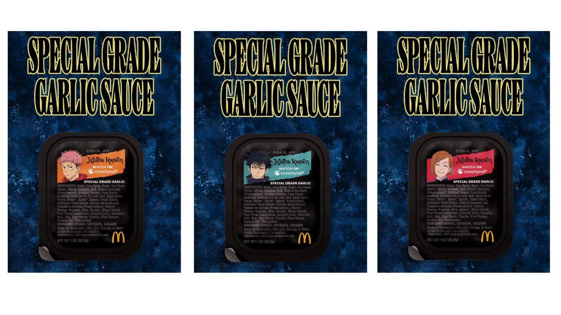 $!Yuji Itadori, Megumi Fushiguro, Nobara Kugisaki - SPECIAL GRADE GARLIC SAUCE x McDonalds