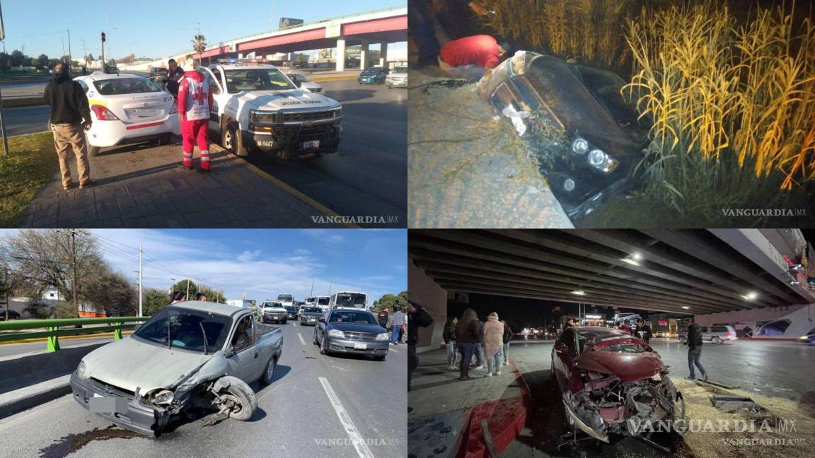 En Saltillo hubo 10 accidentes viales solo el fin de semana