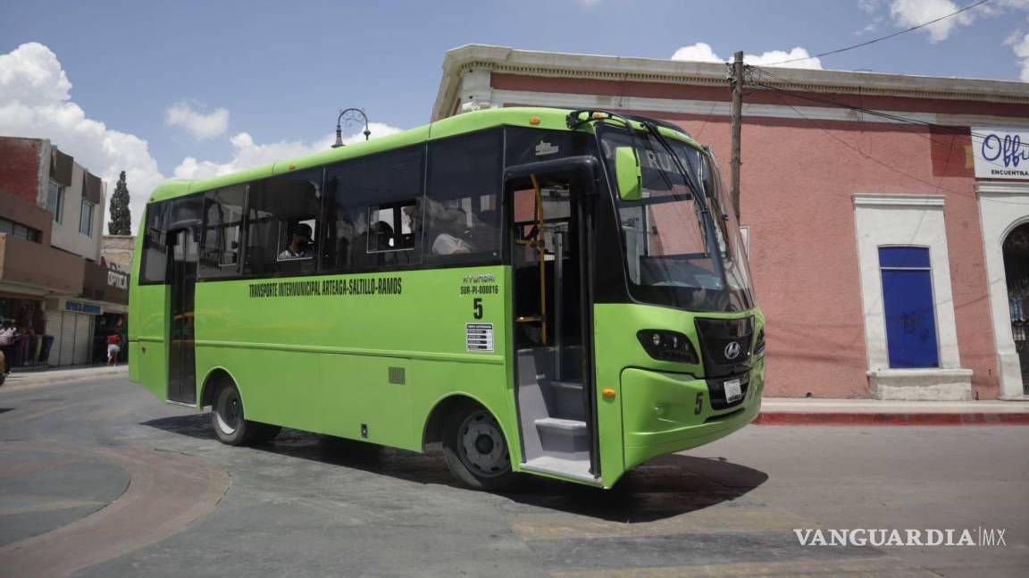 De 500 usuarios, Ruta Arteaga-Saltillo-Ramos ahora tiene aforo diario de 15 mil pasajeros