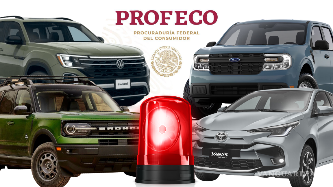 Profeco emite llamados a revisión para vehículos Toyota, Ford y Volkswagen por posibles fallas de fábrica