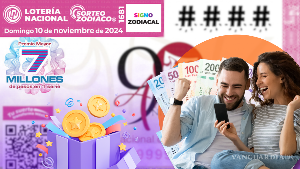 ¿Ganaste? RESULTADOS Sorteo Zodiaco 1681 del domingo 10 de noviembre de la Lotería Nacional