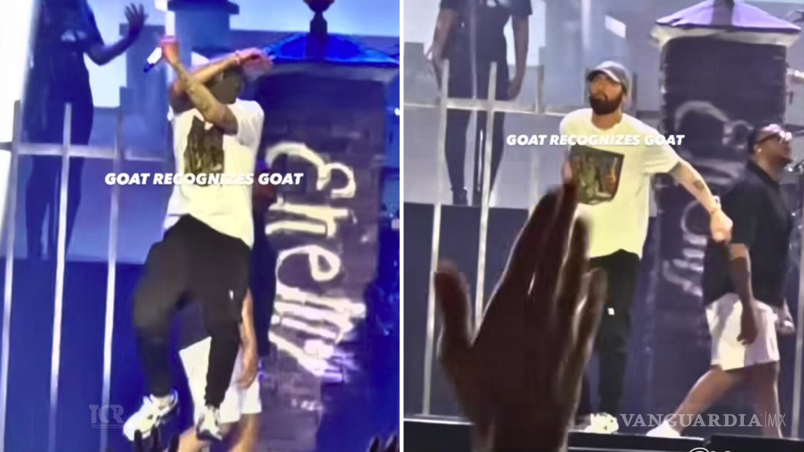 ¿Eminem imitó a Cristiano Ronaldo en el GP de Abu Dhabi?