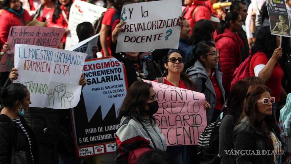 La CNTE demanda al Gobierno Federal aumento “justo”; analiza paro laboral